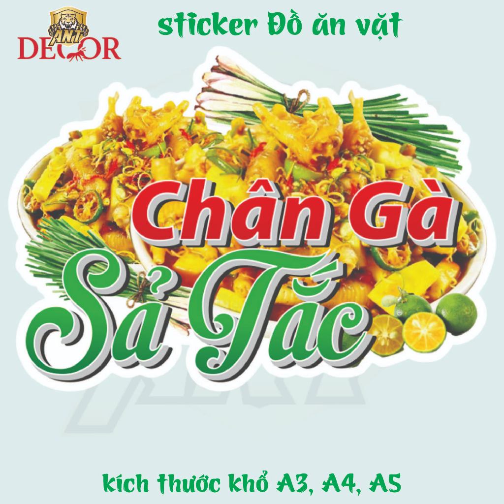 🔥 Decal Chân Gà Xả Tắc – Mẫu Tem Dán Bán Hàng Hot Nhất 2025 🔥