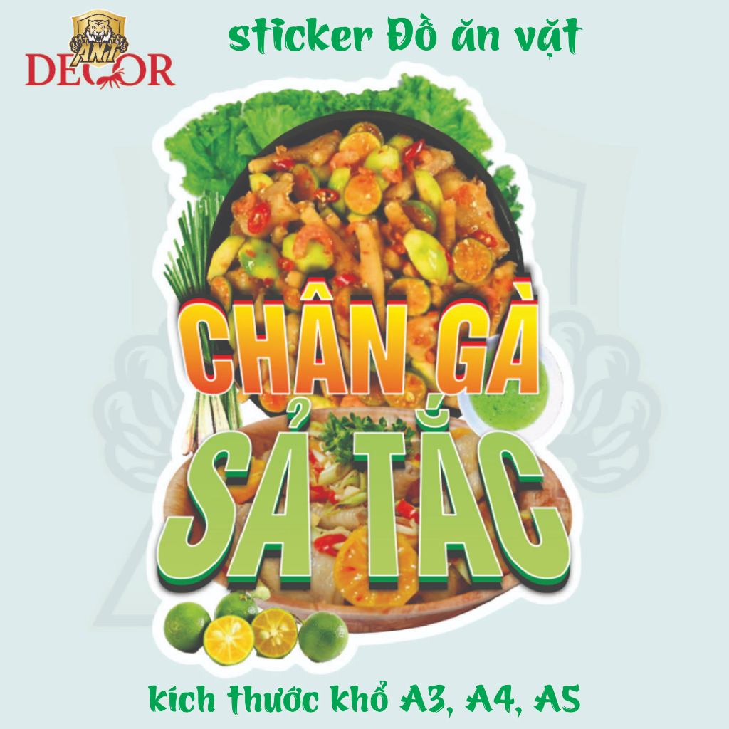 🔥 Decal Chân Gà Xả Tắc – Mẫu Tem Dán Bán Hàng Hot Nhất 2025 🔥