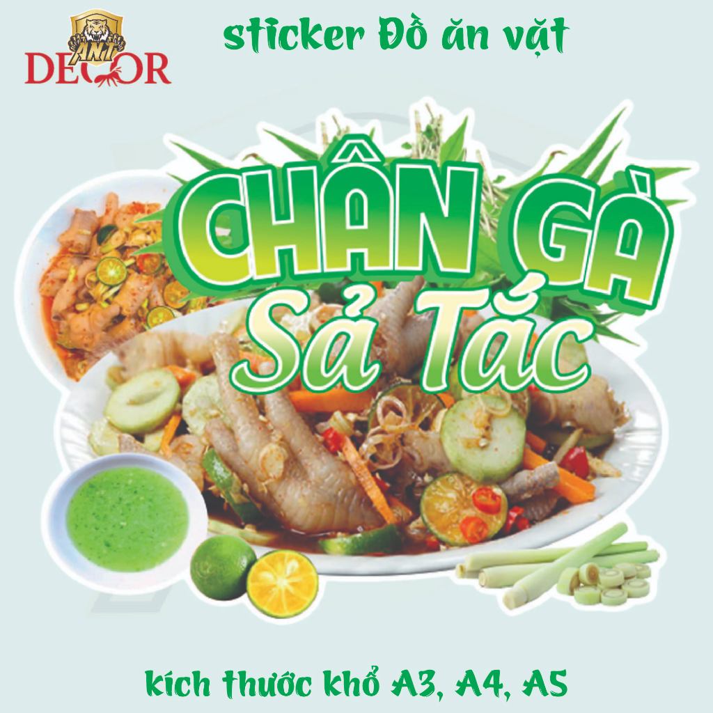 🔥 Decal Chân Gà Xả Tắc – Mẫu Tem Dán Bán Hàng Hot Nhất 2025 🔥