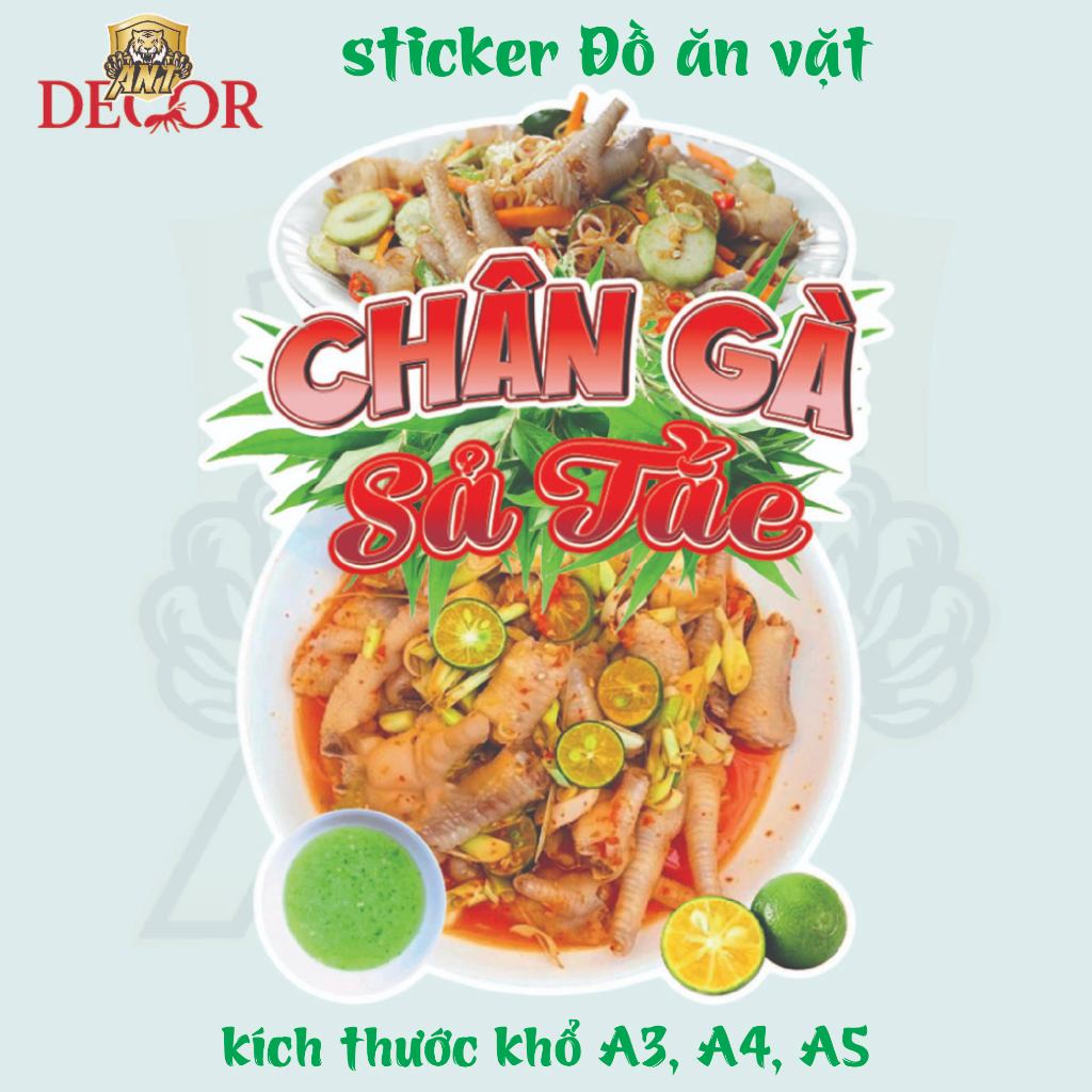 🔥 Decal Chân Gà Xả Tắc – Mẫu Tem Dán Bán Hàng Hot Nhất 2025 🔥