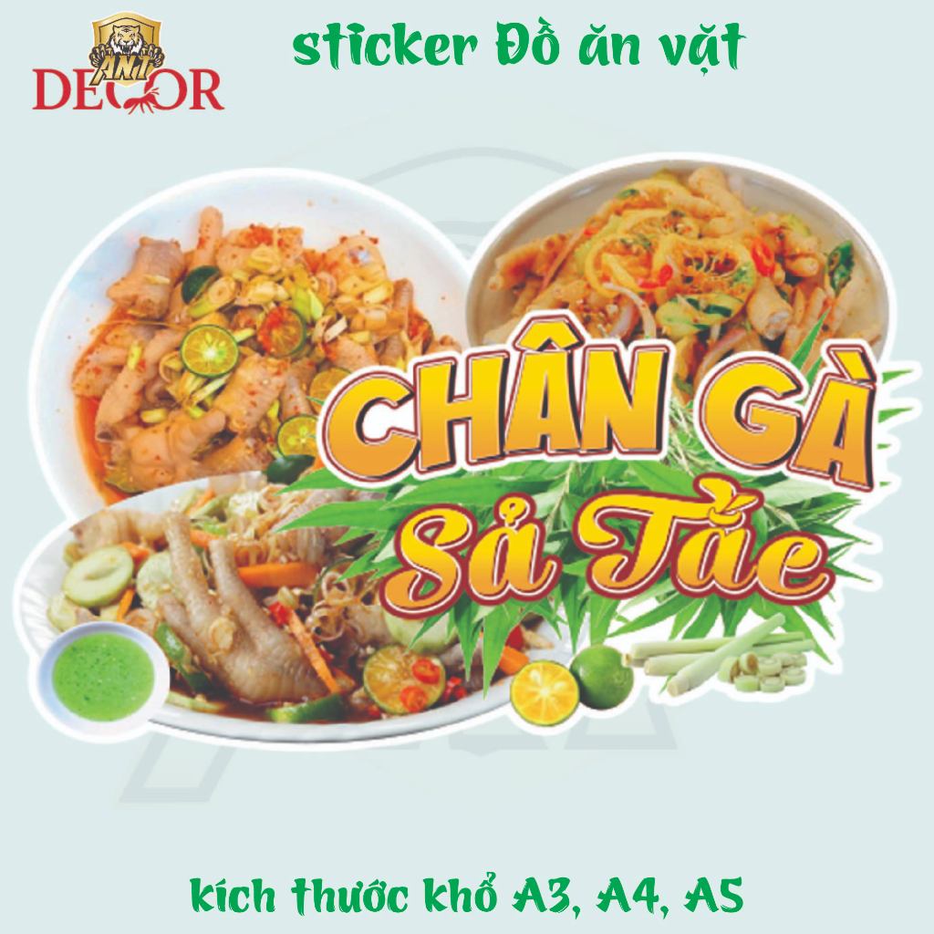 🔥 Decal Chân Gà Xả Tắc – Mẫu Tem Dán Bán Hàng Hot Nhất 2025 🔥