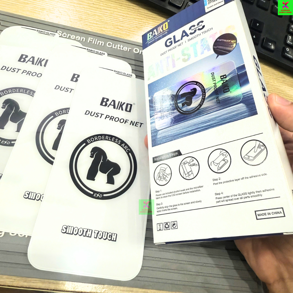 Cường lực iphone Baiko không viền Full màn hình ip 18 17 ProMax 17 Pro Air 17 16 ProMax 15 14 13 12 11 Pro Max X Xs Xr | BigBuy360 - bigbuy360.vn