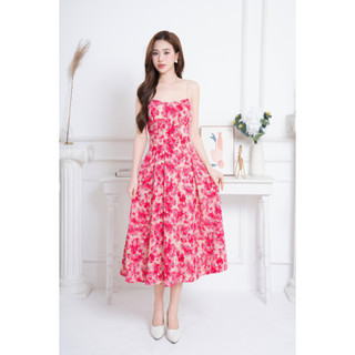 Váy hai dây KYE Lotie dress màu hồng