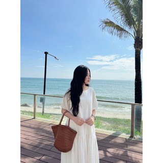 Slow dress - Đầm kẻ babydoll dáng dài Ma Vie