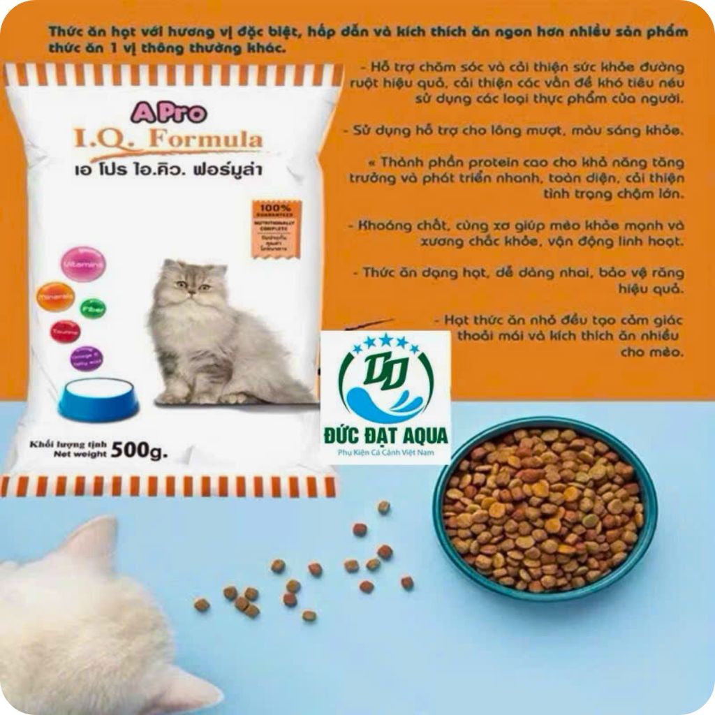 Thức Ăn Hạt Cho Chó Mèo Apro I.Q Formula Gói 500g date mới nhất nhập khẩu thái lan 6