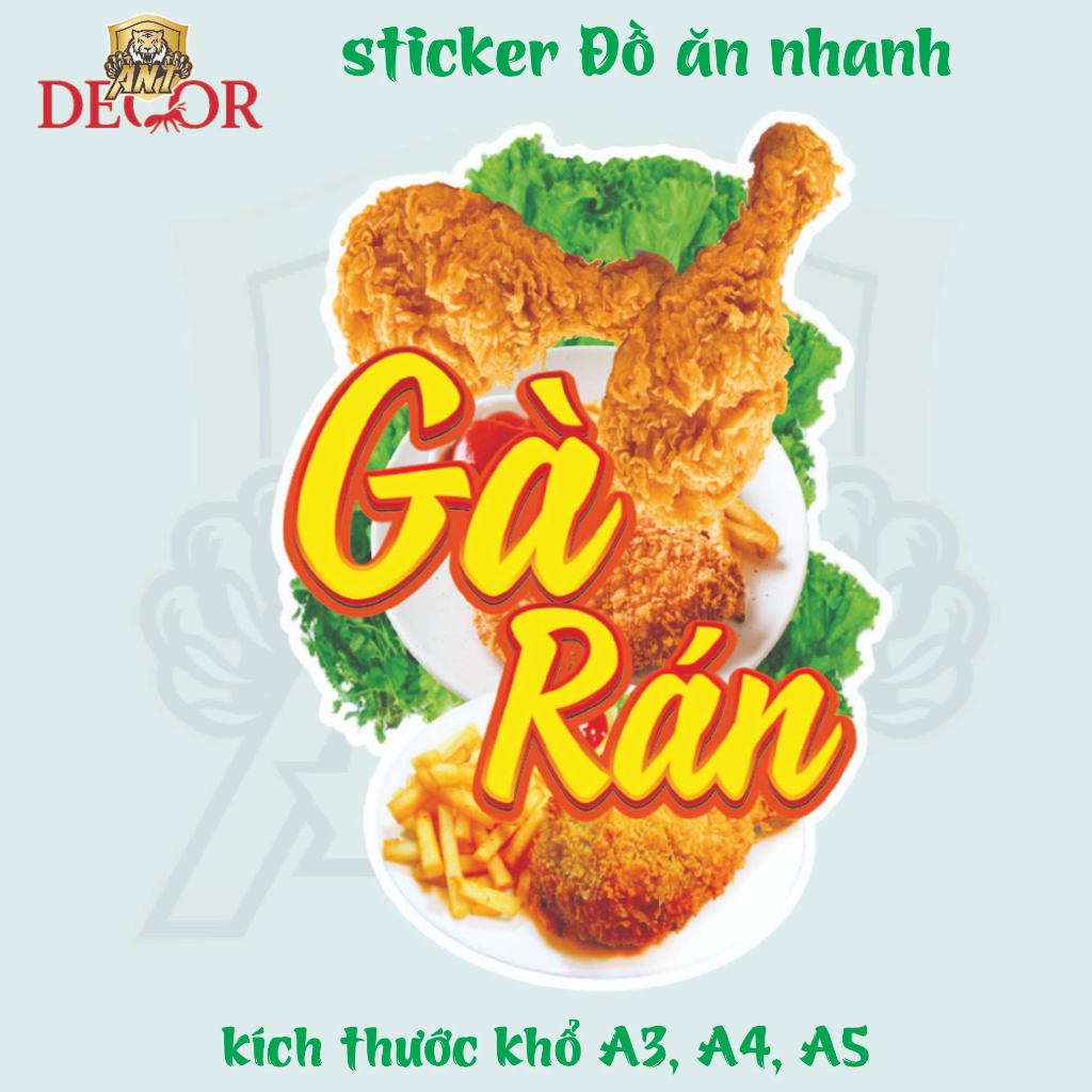 🐔 DECAL GÀ RÁN – TEM DÁN SIÊU ĐẸP CHO QUÁN ĂN & SHOP ONLINE 🔥