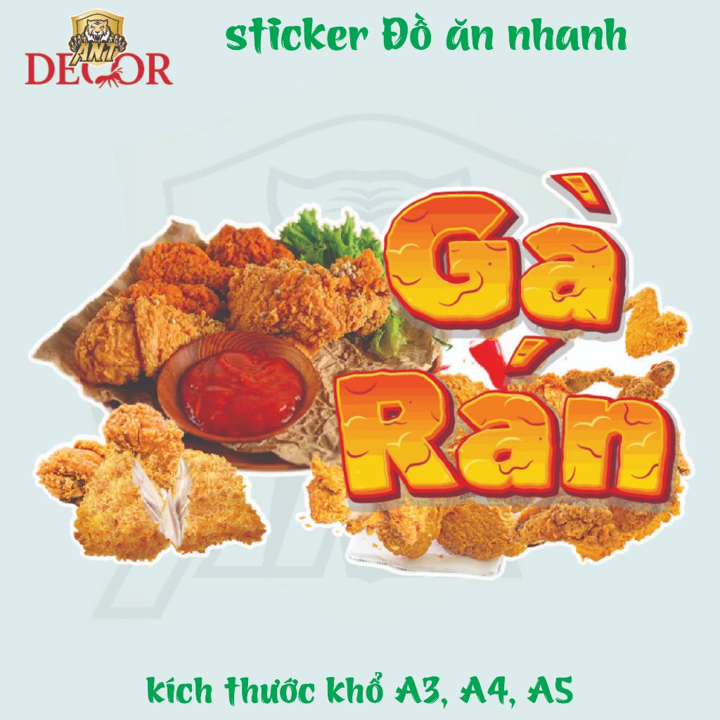 🐔 DECAL GÀ RÁN – TEM DÁN SIÊU ĐẸP CHO QUÁN ĂN & SHOP ONLINE 🔥