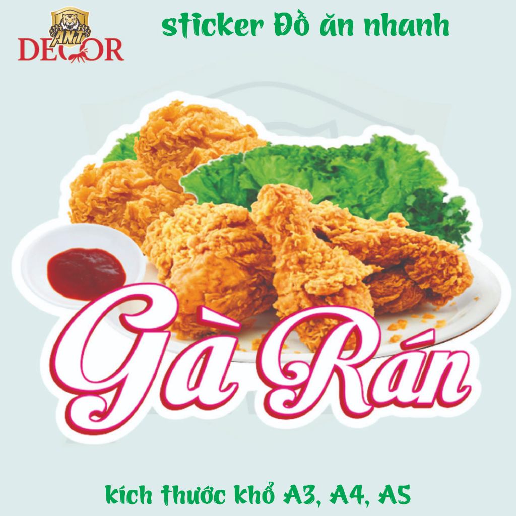 🐔 DECAL GÀ RÁN – TEM DÁN SIÊU ĐẸP CHO QUÁN ĂN & SHOP ONLINE 🔥