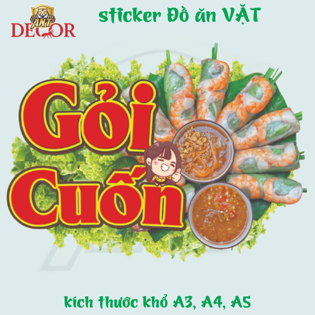 🥗 DECAL GỎI CUỐN – TEM DÁN ĐẸP, NỔI BẬT CHO QUÁN ĂN VẶT