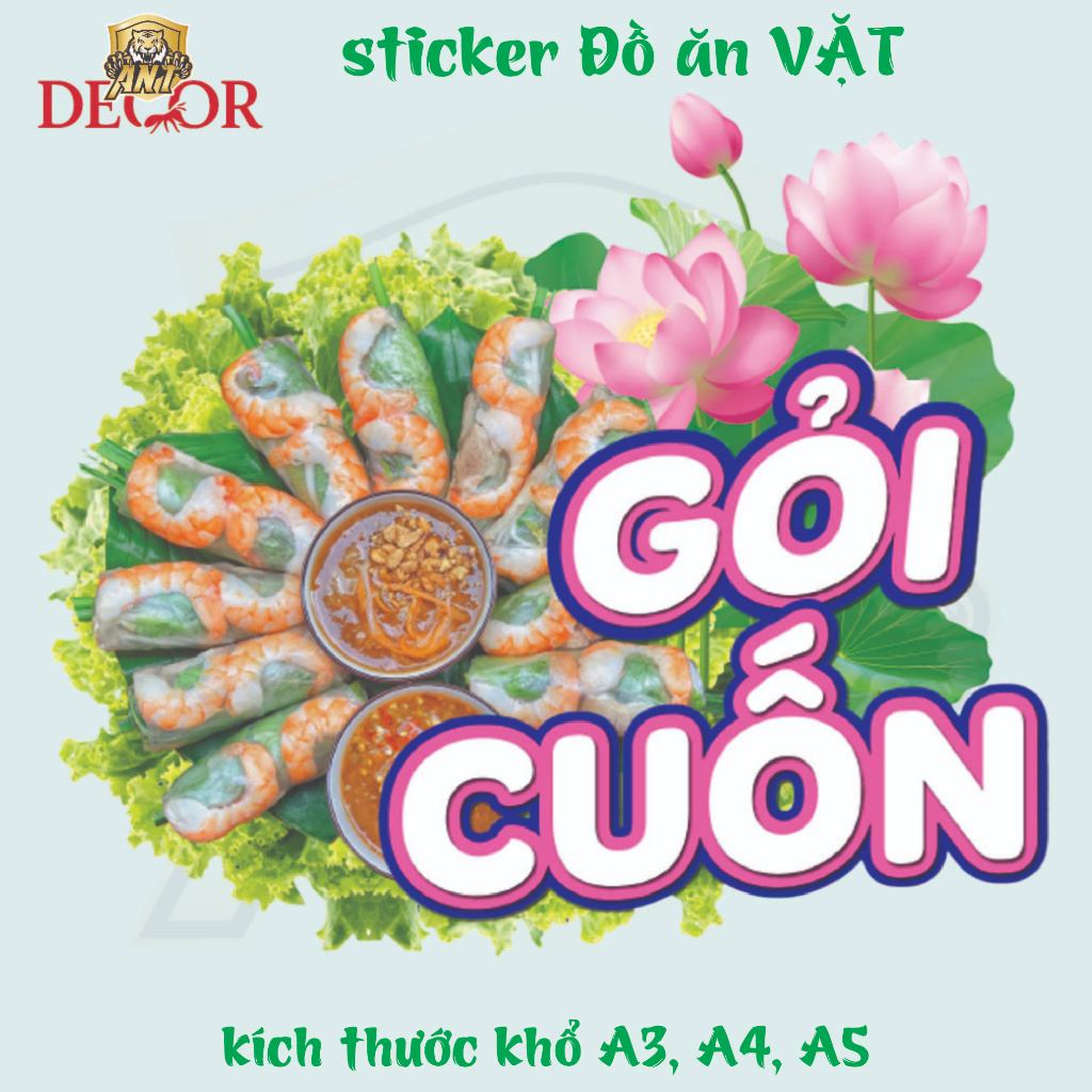 🥗 DECAL GỎI CUỐN – TEM DÁN ĐẸP, NỔI BẬT CHO QUÁN ĂN VẶT