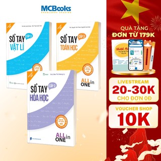Sách - Combo Sổ tay kiến thức môn Toán Lý Hóa cấp 3 - All in one