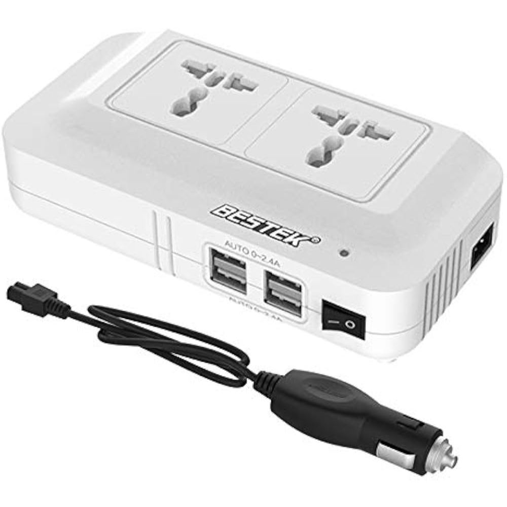 [ Cam kết chính hãng ] Ổ điện xe hơi 12V sang 220V hãng BESTEK MRI2013NU 200W Power Inverter ( Max 250w )