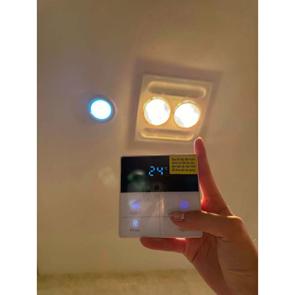 Đèn Sưởi Nhà Tắm Âm Trần 2 Bóng Swonsan AT2DK / AT2CT Kèm Công Tắc Chống Nước Và 3m Dây/ AT2TD loại thông dụng