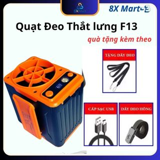 Quạt Đeo Thắt lưng F13 - Kiêm Sạc Dự Phòng ( siêu mát ) pin 10,000mah, sử dụng liên tục 12-30 tiếng