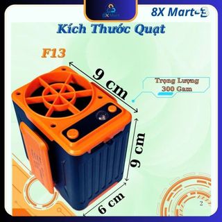 Quạt Đeo Thắt lưng F13 - Kiêm Sạc Dự Phòng ( siêu mát ) pin 10,000mah, sử dụng liên tục 12-30 tiếng