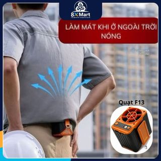 Quạt Đeo Thắt lưng F13 - Kiêm Sạc Dự Phòng ( siêu mát ) pin 10,000mah, sử dụng liên tục 12-30 tiếng