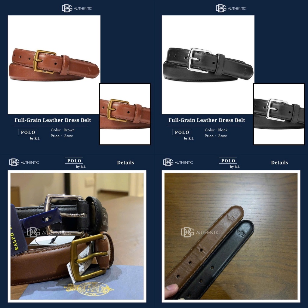 Chnh Hng ] [ Sale Off ] Tht Lng Polo Ralph Lauren - Full-Grain Leather  Dress Belt | Shopee Vit Nam