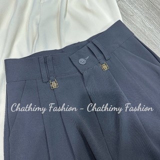 Quần Baggy Công Sở Đỉa Đôi Dáng Thụng Chất Vải GOLD NHẬT Dành Cho Nấm Lùn 92-94cm [Mã 04]
