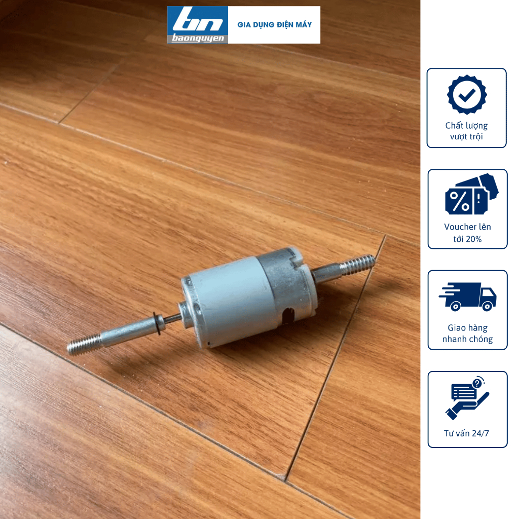 [Motor 12vDC 555TN Trục Ngắn] Đã Lắp Đầu Nối Chế Quạt Sạc Tích Điện, Quạt Kẹp Bình, NLMT Phù Hợp Với Quạt Cây, Quạt Bàn
