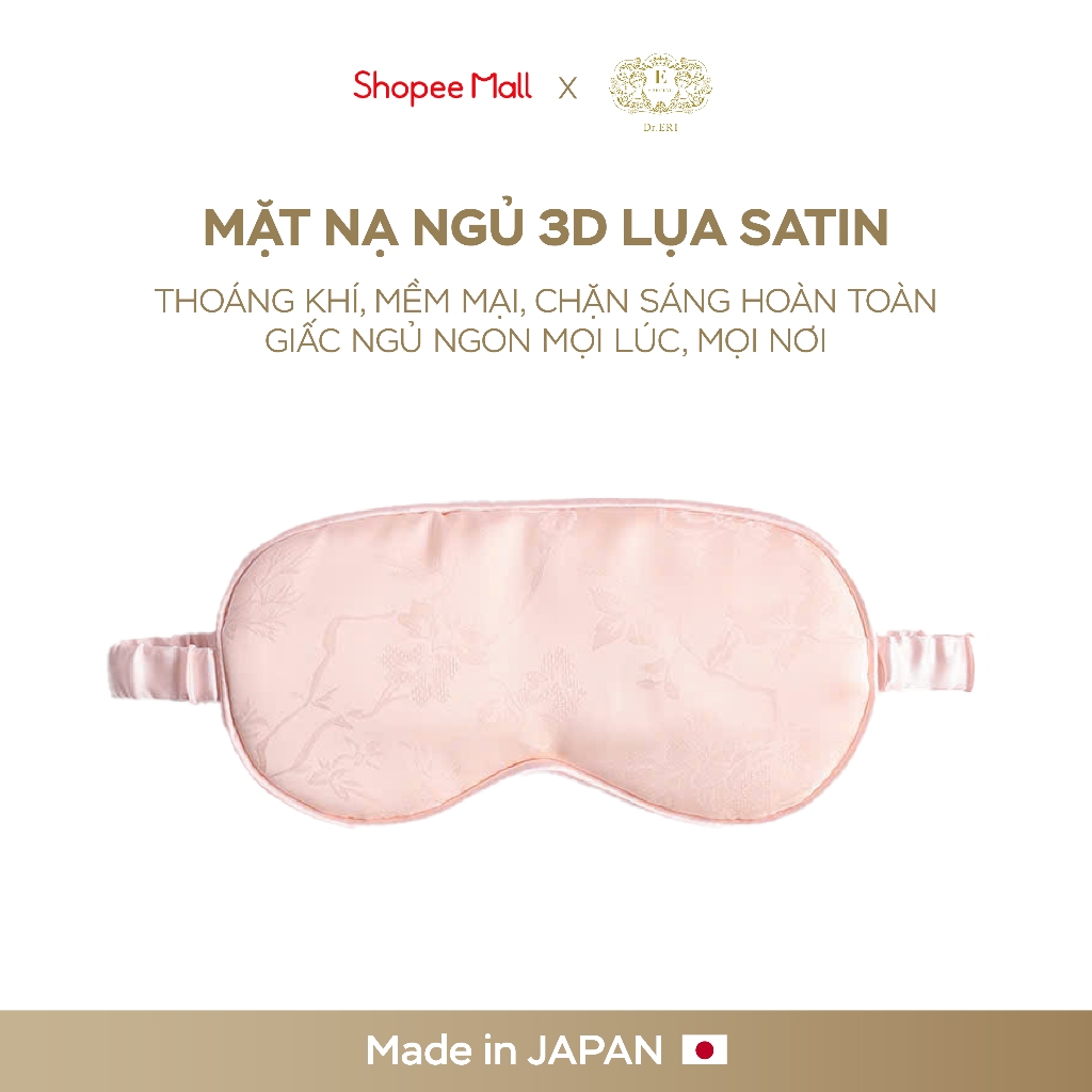 Mặt Nạ Ngủ 3d Lụa Satin Thoáng Khí, Mềm Mại, Chặn Sáng Hoàn Toàn Giấc Ngủ Ngon Mọi Lúc, Mọi Nơi