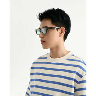 Áo thun nam tay ngắn sọc ngang lớn jacquard Form loose - ROUTINE 10S25TSS050