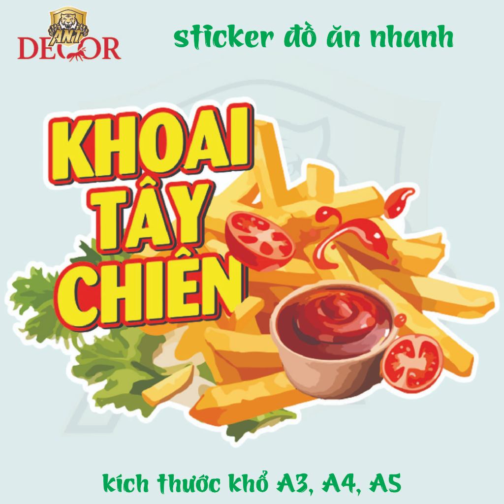🍟 DECAL KHOAI TÂY CHIÊN – TEM DÁN SIÊU ĐẸP CHO MÓN CHIÊN GIÒN HẤP DẪN 🔥