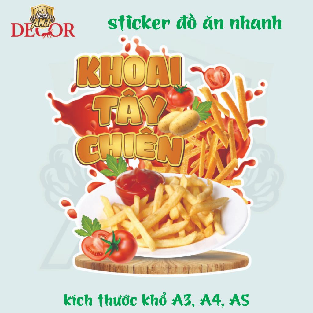 🍟 DECAL KHOAI TÂY CHIÊN – TEM DÁN SIÊU ĐẸP CHO MÓN CHIÊN GIÒN HẤP DẪN 🔥