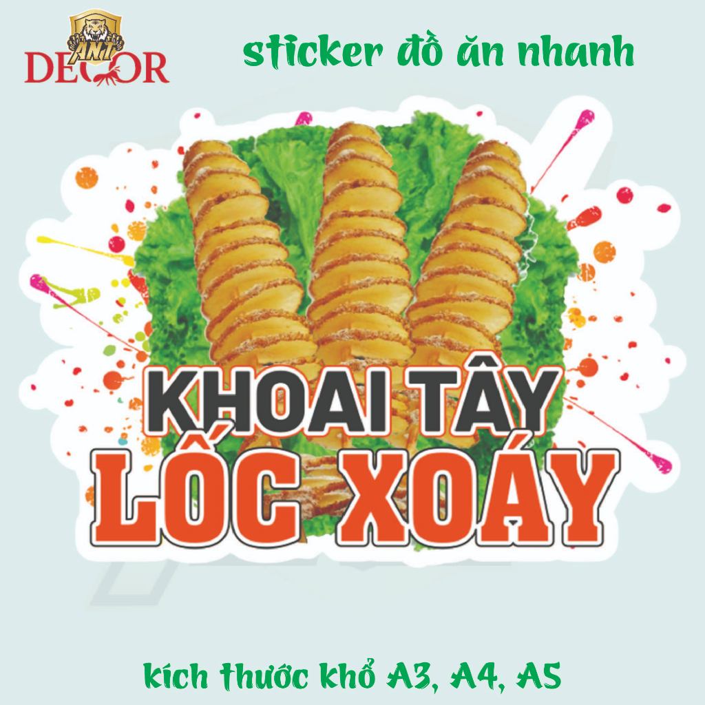 🍟 DECAL KHOAI TÂY LỐC XOÁY – TEM DÁN SIÊU ĐẸP CHO MÓN ĂN VẶT “HOT TREND” 🔥