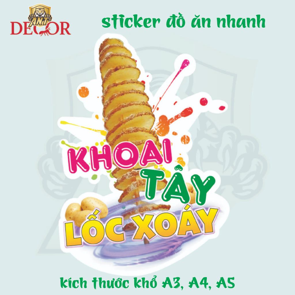 🍟 DECAL KHOAI TÂY LỐC XOÁY – TEM DÁN SIÊU ĐẸP CHO MÓN ĂN VẶT “HOT TREND” 🔥