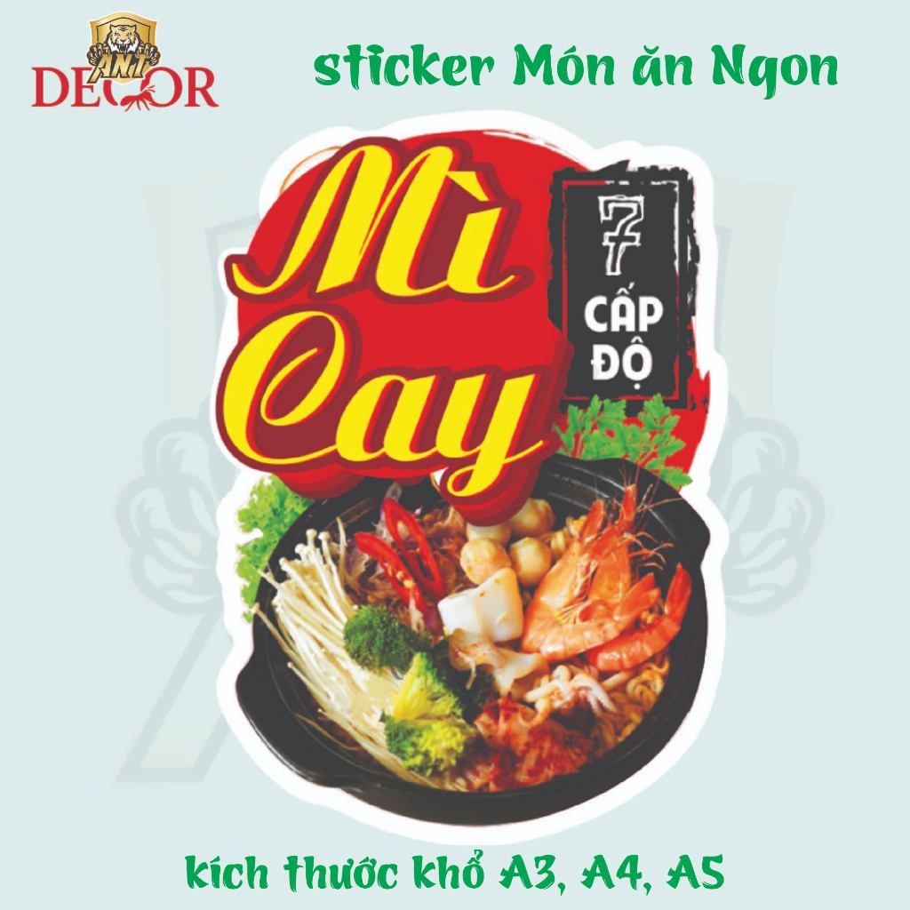 🌶️ DECAL MÌ CAY – TEM DÁN SIÊU NGẦU CHO MÓN MÌ HÀN ĐẬM VỊ 🔥