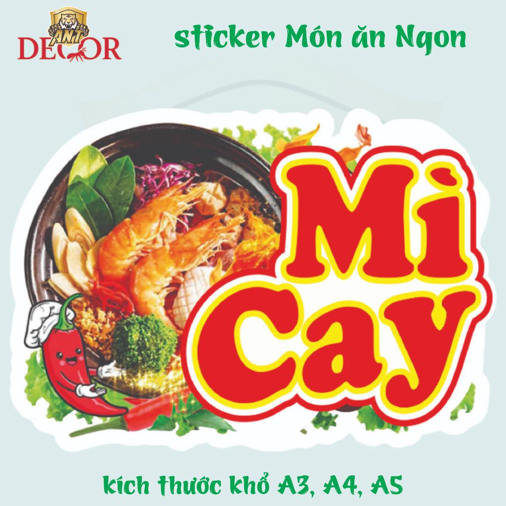 🌶️ DECAL MÌ CAY – TEM DÁN SIÊU NGẦU CHO MÓN MÌ HÀN ĐẬM VỊ 🔥