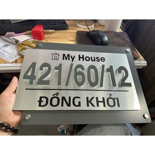 Bảng công ty, bảng số nhà, bảng hộ kinh doanh chất liệu Alu  cao cấp bền đẹp sang trọng