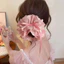 Dây cột tóc ren scrunchies 4 lớp dây rút có thể điều chỉnh phong cách Hàn Quốc