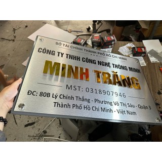 Bảng công ty, bảng hộ kinh doanh, biển công ty 2 lớp kèm keo và ốc vit