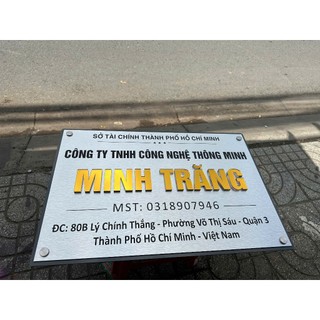 Bảng công ty, bảng hộ kinh doanh, biển công ty 2 lớp kèm keo và ốc vit
