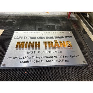 Bảng công ty, bảng hộ kinh doanh, biển công ty 2 lớp kèm keo và ốc vit