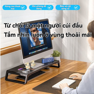 Vật liệu gỗ chất lượng cao Kệ máy tính Giá đỡ màn hình Kệ Giá Đỡ Màn Laptop Máy Tính Kiêm