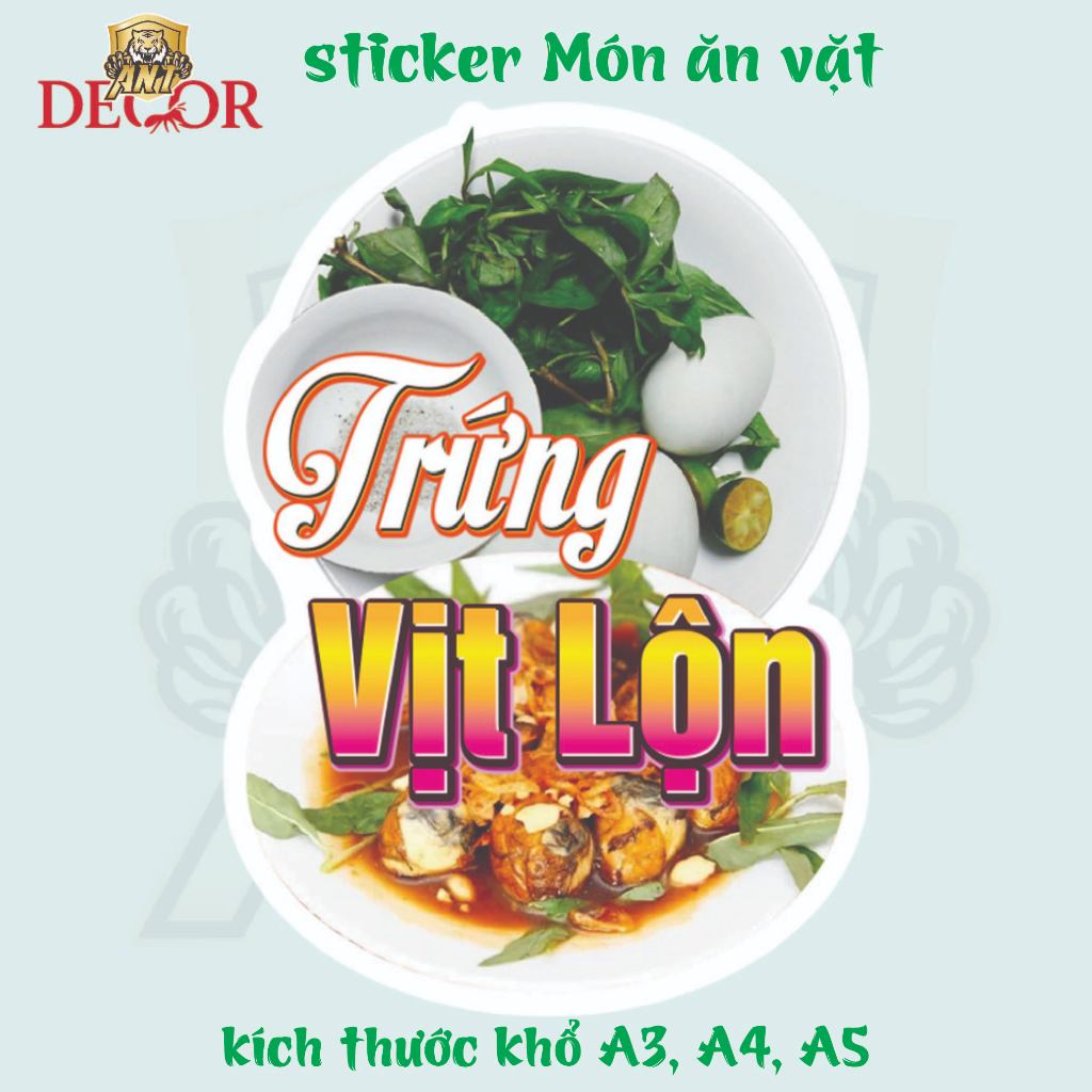 🥚 DECAL TRỨNG VỊT LỘN – TEM DÁN BẮT MẮT CHO MÓN ĂN VẶT QUEN MÀ HOT 🔥