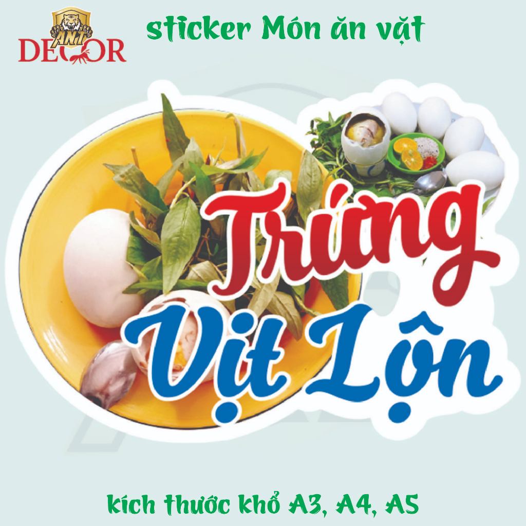 🥚 DECAL TRỨNG VỊT LỘN – TEM DÁN BẮT MẮT CHO MÓN ĂN VẶT QUEN MÀ HOT 🔥