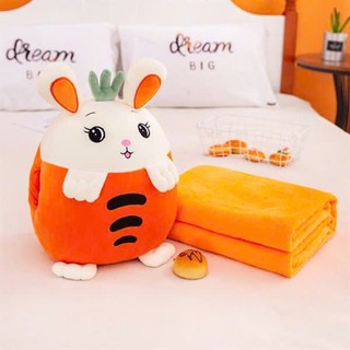 Bộ chăn gối văn phòng hình thú cute dùng cho bé đi học , nhân viên văn phòng nghỉ trưa đi tầu xe