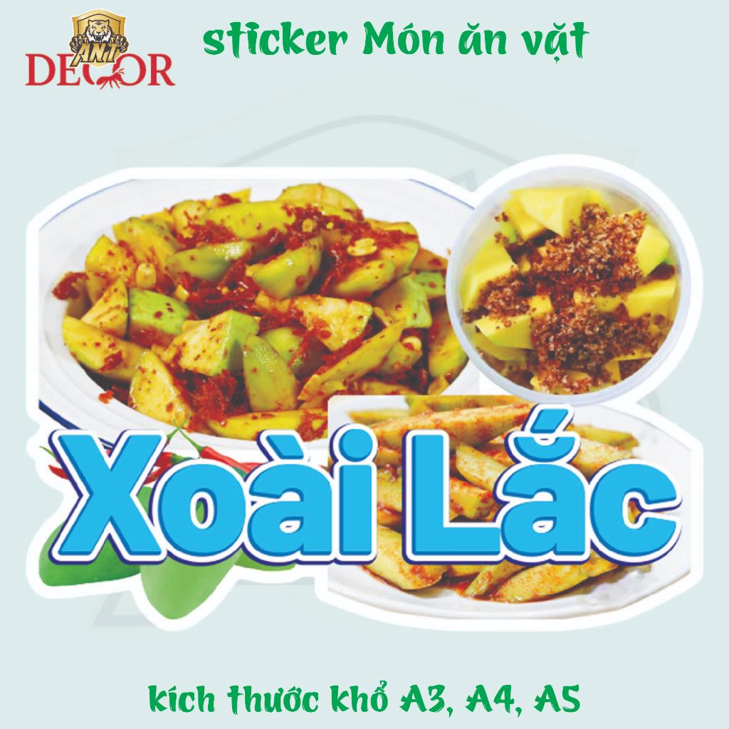 🥭 DECAL XOÀI LẮC – TEM DÁN SIÊU HOT CHO MÓN TRÁI CÂY CHUA CAY ĐẬM VỊ ĐƯỜNG PHỐ 🔥