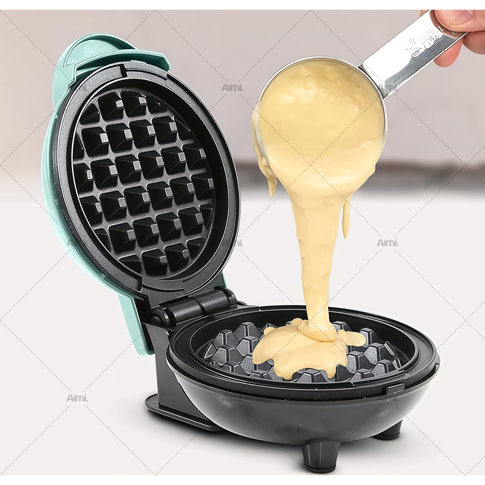 Máy Nướng Bánh Màu Xanh Lá Cây, Máy Làm Bánh Tổ Ong 💝 Freeship 💝 Máy Nướng Bánh Quế Nhỏ Nhắn