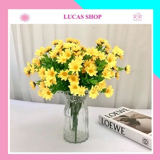 Hoa Giả - Cụm Hoa Cúc Dại 40cm Trang Trí Nhà Cửa, Cửa Tiệm Tinh Tế, Thanh Lịch