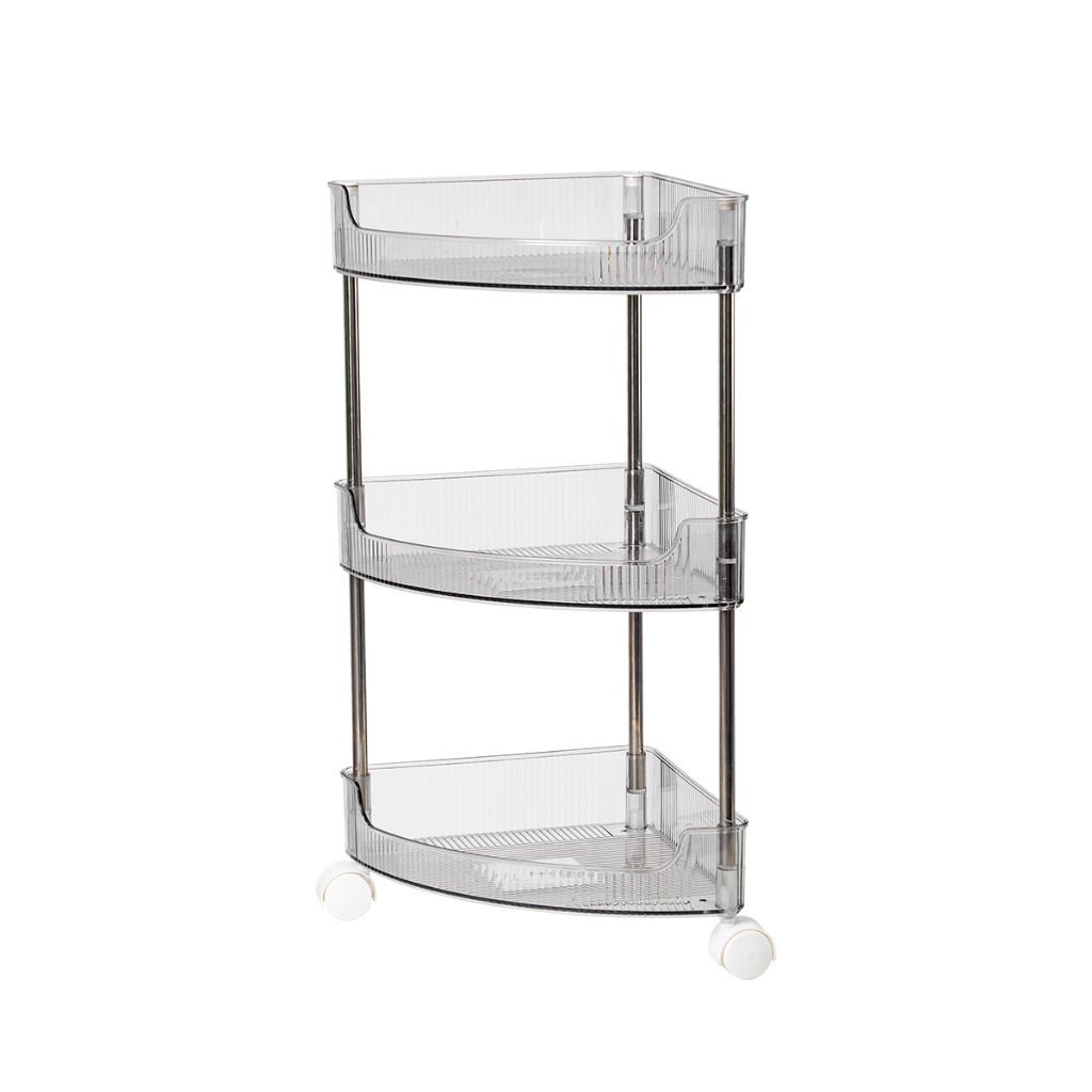 Kệ góc trong suốt 2 tầng 3 tầng Hokori, Kệ nhà tắm, nhà bếp Chính Hãng Việt Nhật Plastic (mã 5558)