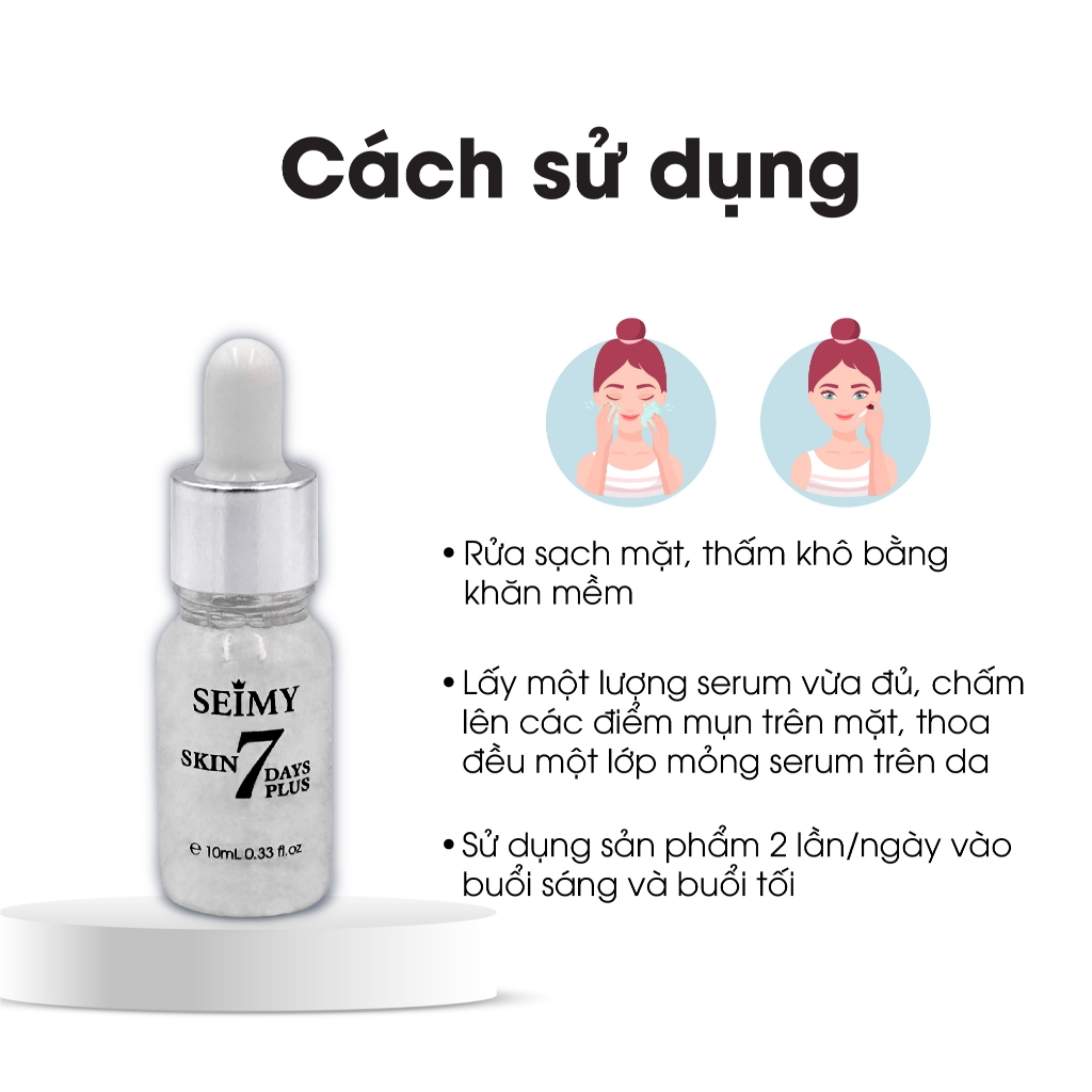 Ảnh Combo Gel Tẩy Da Chết Mặt và Serum Hỗ Trợ Giảm Mụn Thâm Seimy 10ml 3