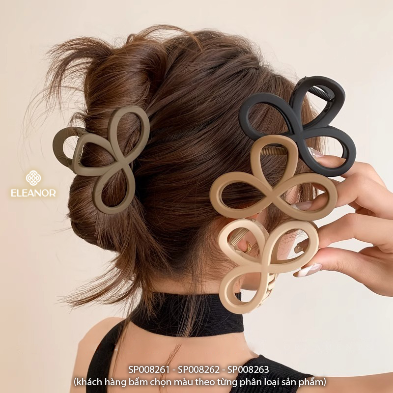 Kẹp tóc nữ Eleanor Accessories thiết kế hình vô cực phụ kiện tóc kẹp tóc càng cua 8261