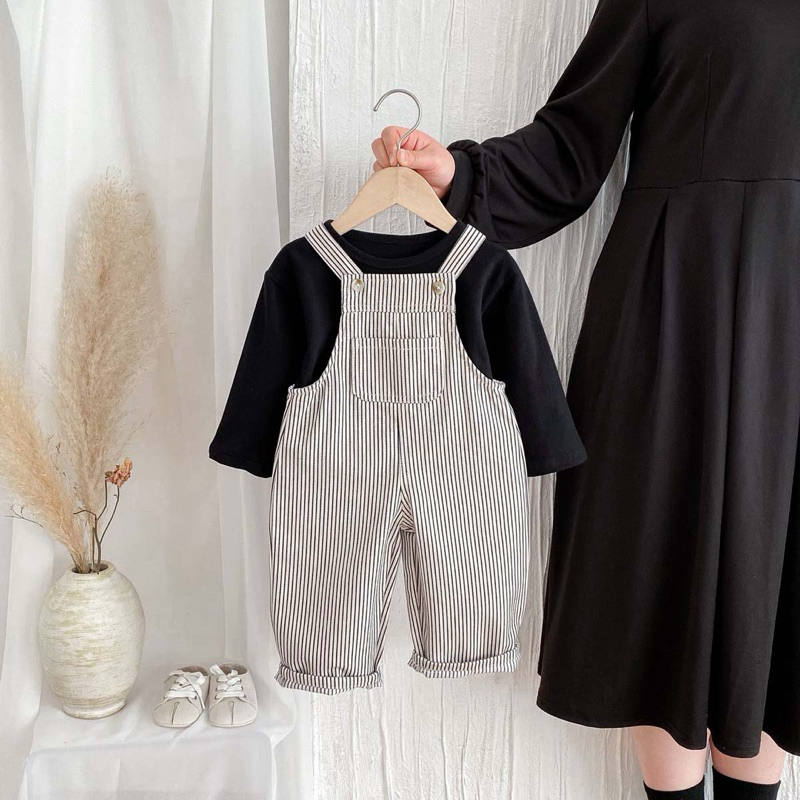 (Order) Yếm ống xuông có túi đằng trước phong cách Hàn Quốc dành cho bé trai - bé gái
