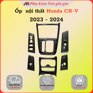 Ốp nội thất xe Honda CRV 2023, 2024 nhựa ABS vân carbon cao cấp, sang trọng, trang trí xe