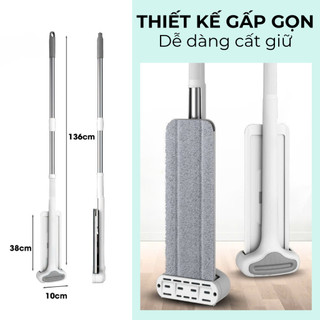SAMONO Cây Lau Nhà Tự Vắt Thông Minh Bonbox BCT701 Đầu Xoay 360 Độ Linh Hoạt, Chổi Lau Nhà Tự Vắt Lau Sạch Mọi Góc