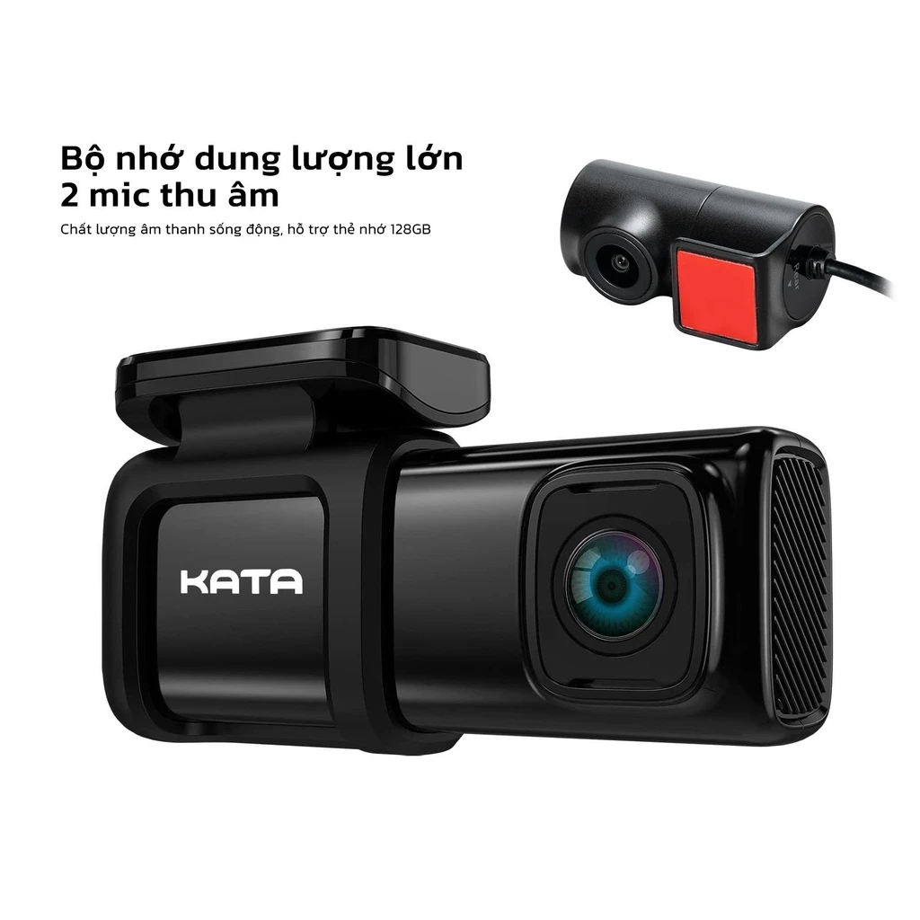 Camera hành trình ô tô KATA DASH KD002, Ghi Hình 4K Trước Sau, Tích hợp WIFI, GPS Hiển Thị Tốc Độ, Bảo Hành 12 Tháng